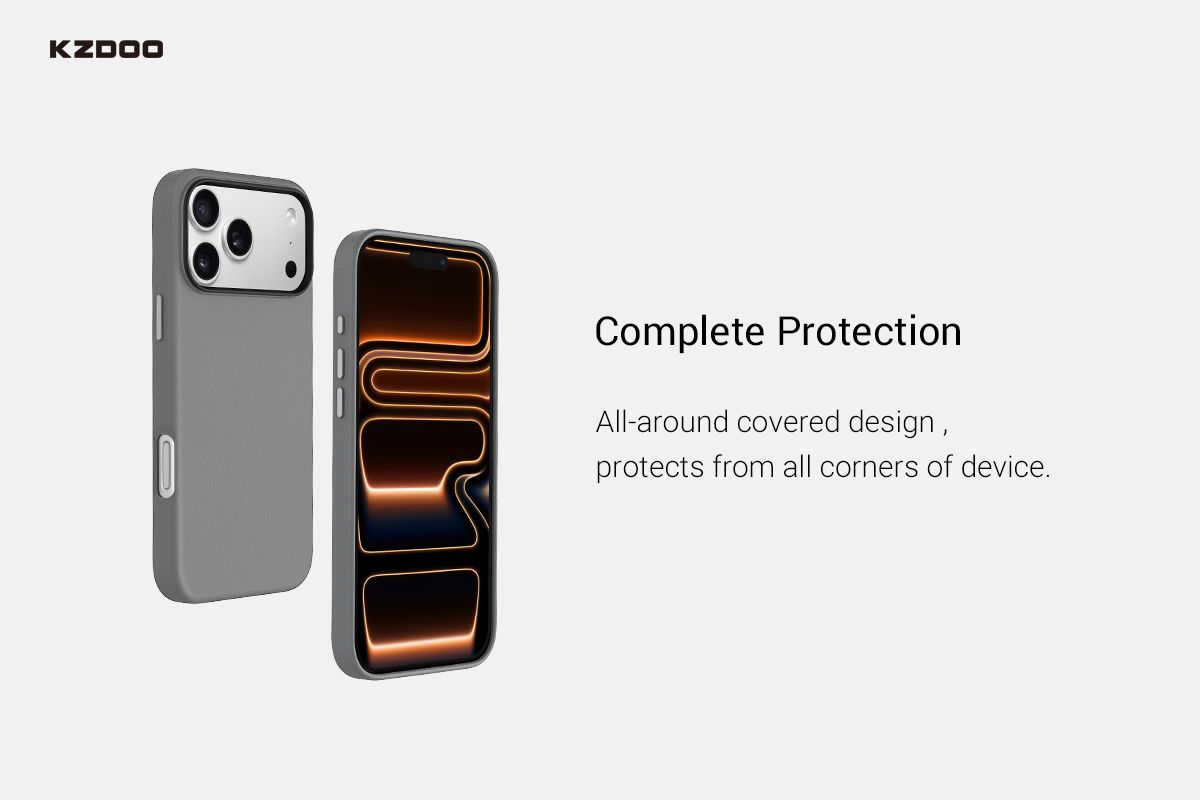 Kzdoo iPhone 17 Pro Mag Noble Case, Titanium Grey