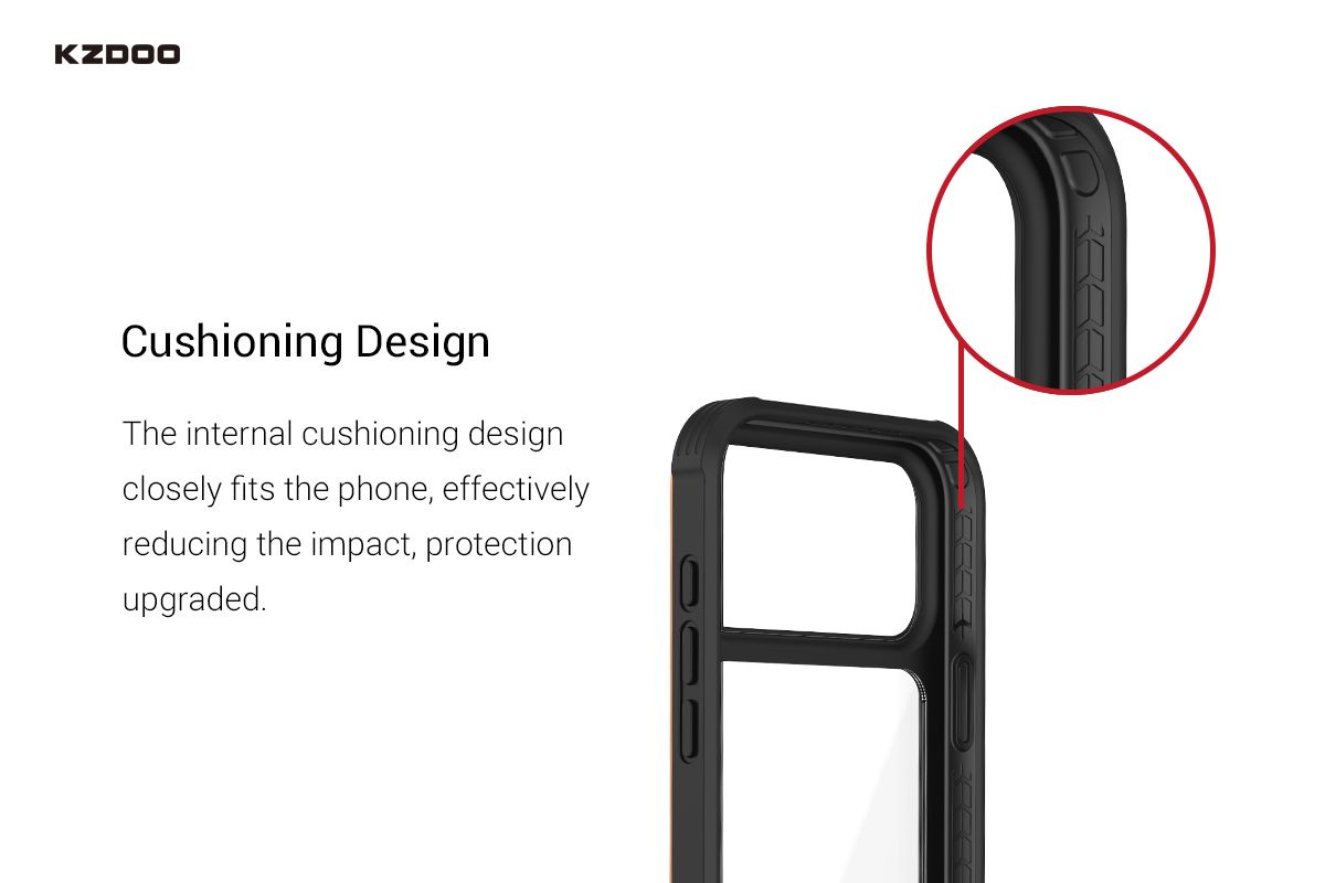 Kzdoo iPhone 17 Pro Max Mag Ares Case, Orange