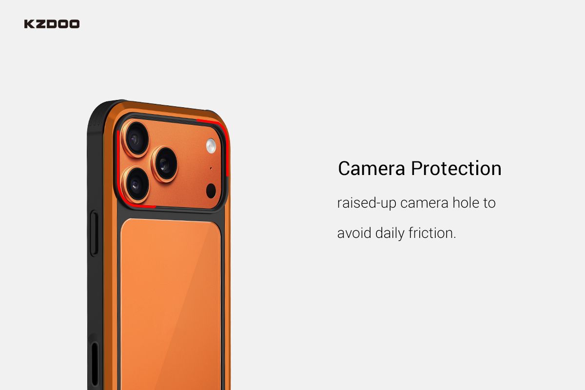 Kzdoo iPhone 17 Pro Max Mag Ares Case, Silver