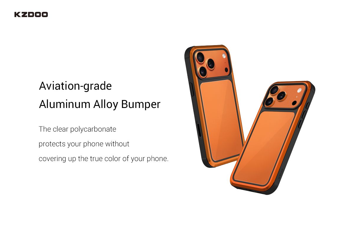 Kzdoo iPhone 17 Pro Max Mag Ares Case, Orange