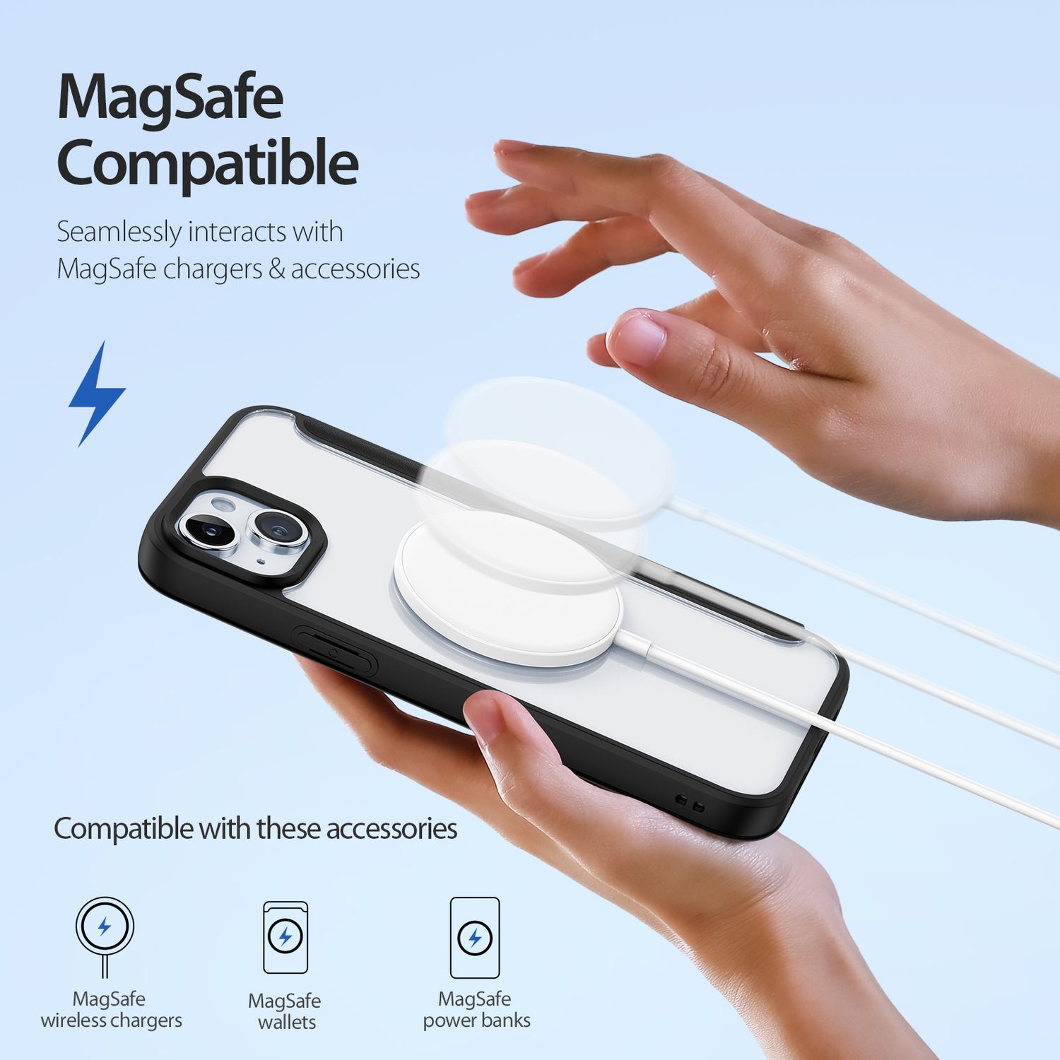 DuxDucis iPhone 15 Plus Skin Pro,Black