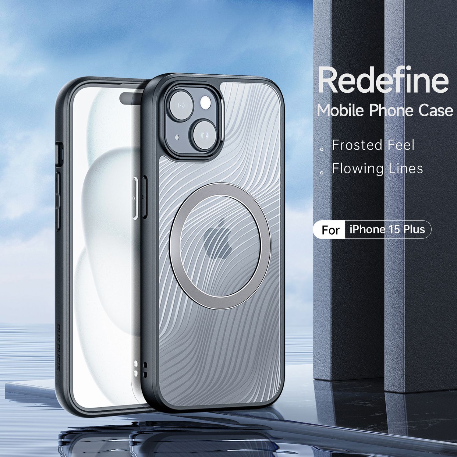 DuxDucis iPhone 15 Plus Aimo with MagSafe, Black