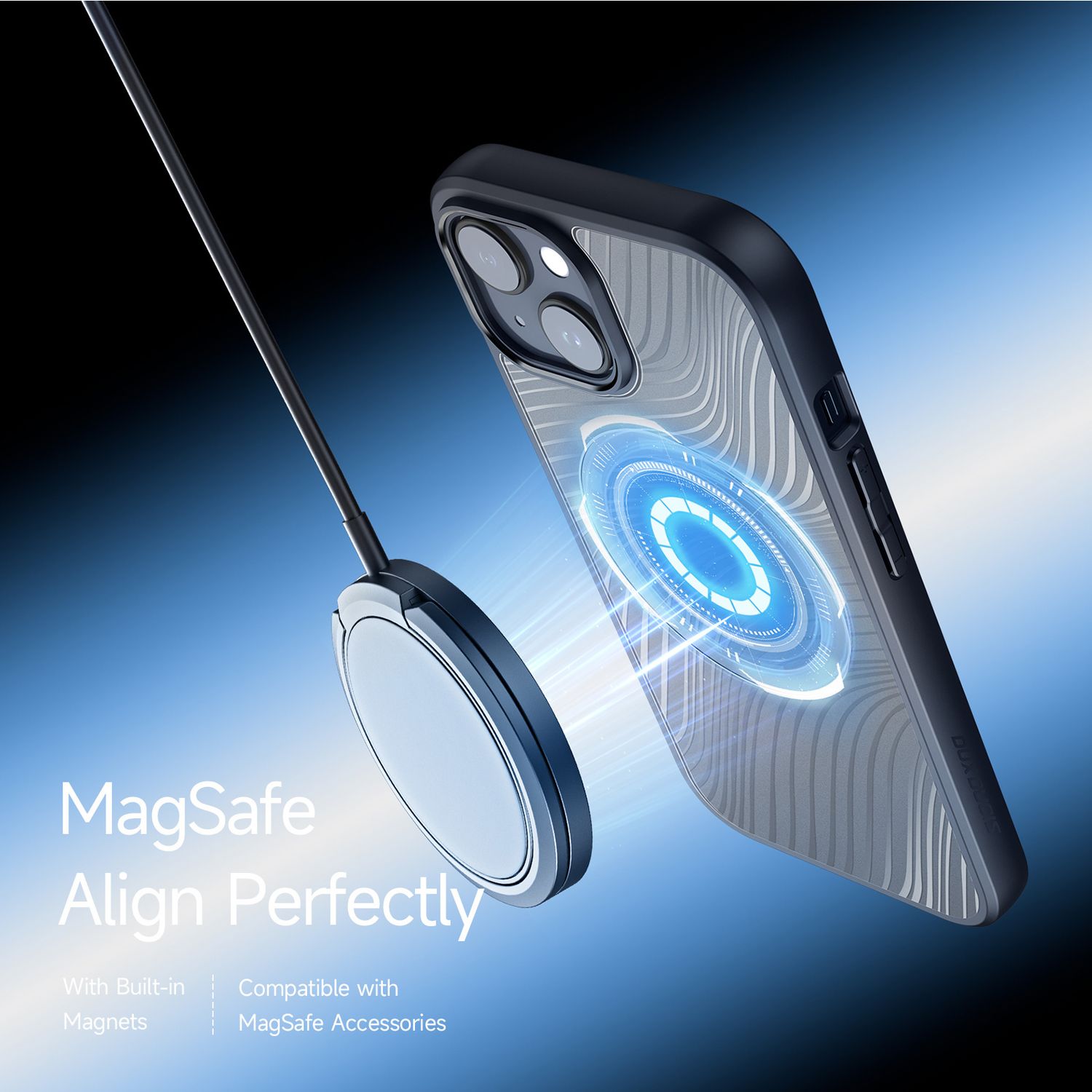 DuxDucis iPhone 15 Plus Aimo with MagSafe, Black