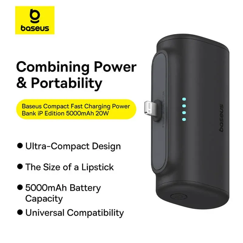 Baseus Compact FC Power Bank 5,000mAh 20W Cluster Black