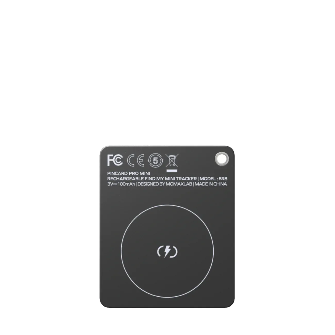 Momax BR8D Pincard Pro Mini Rechargeable Find My Mini Locator, Blak