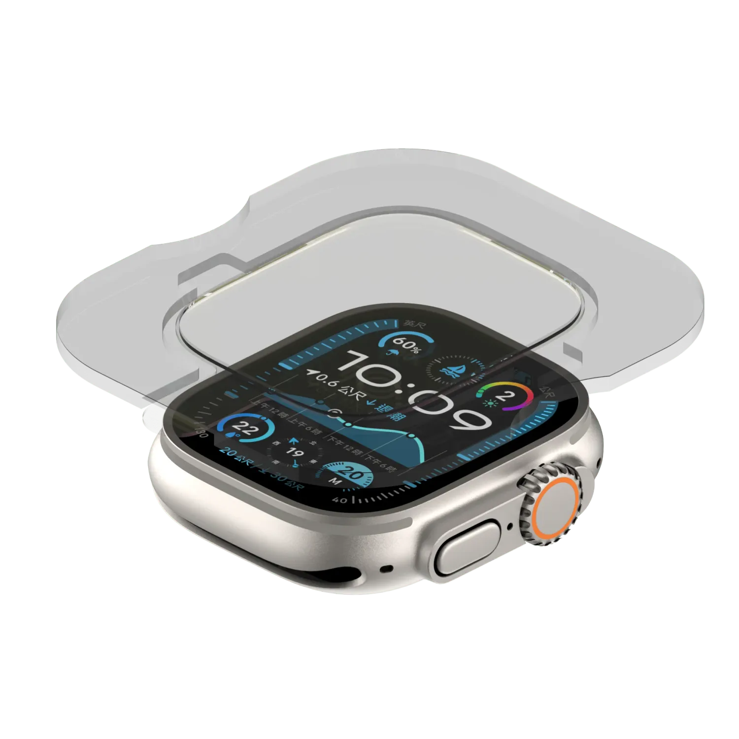 TDG Apple Watch Ultra 49mm Tempered Glass with Installer, Clear