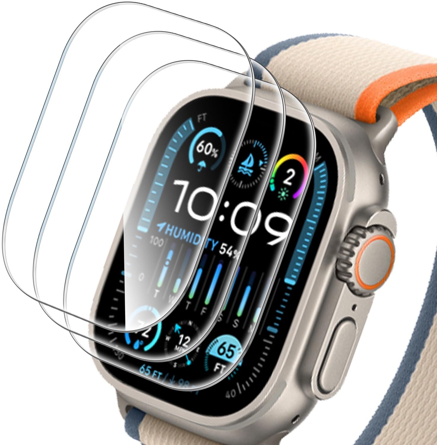 TDG Apple Watch Ultra 49mm Tempered Glass with Installer, Clear