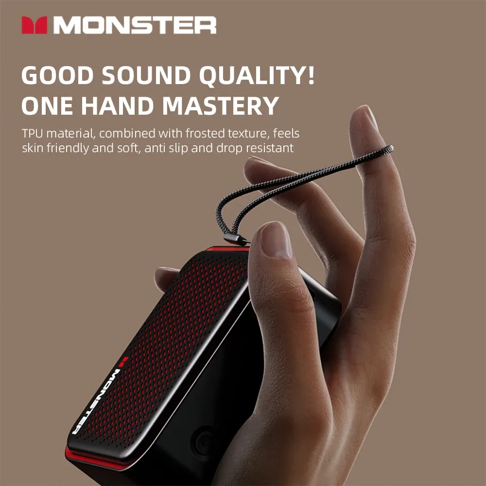 Monster Soudbase DS01 Portable Bluetooth Speaker, Red