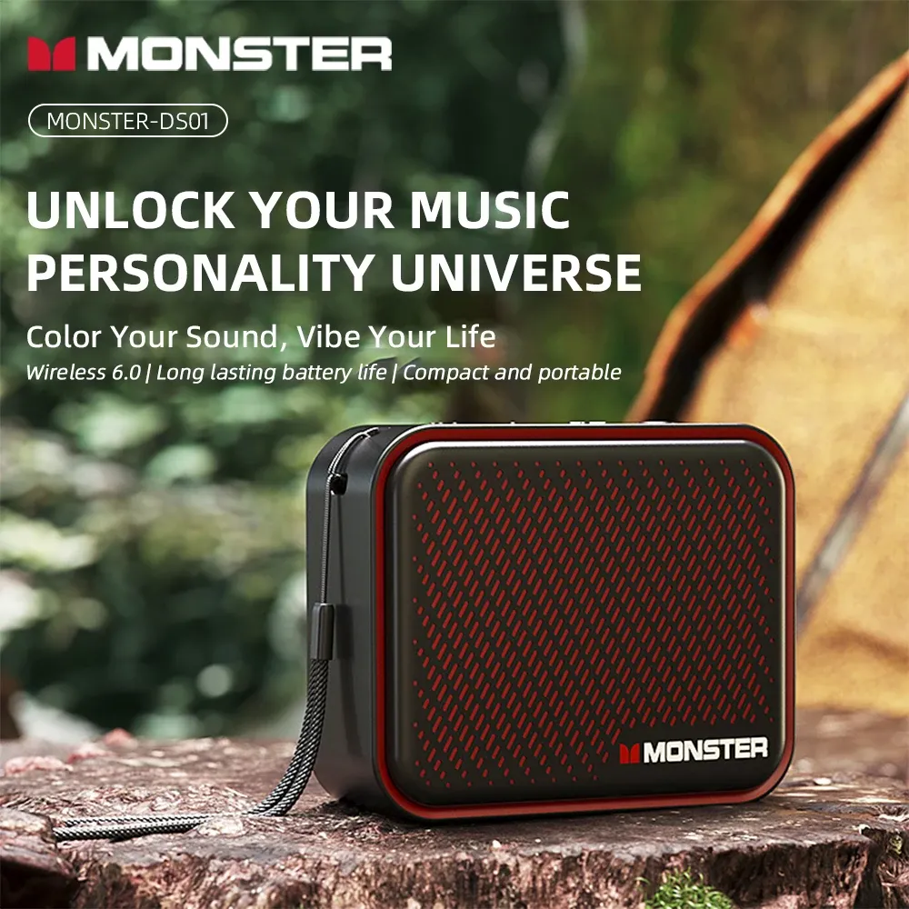 Monster Soudbase DS01 Portable Bluetooth Speaker, Red