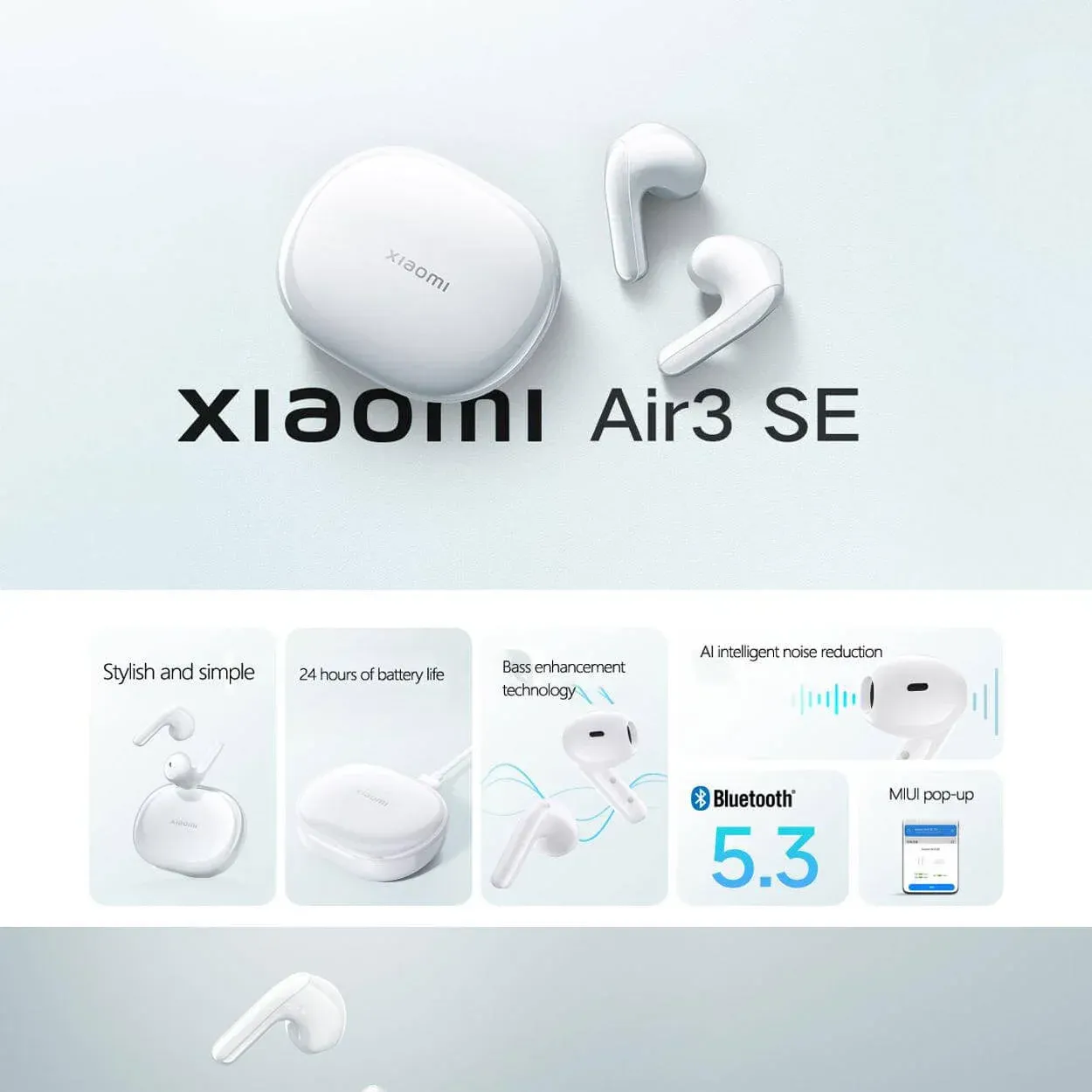 Xiaomi Air3 SE Earbuds, White
