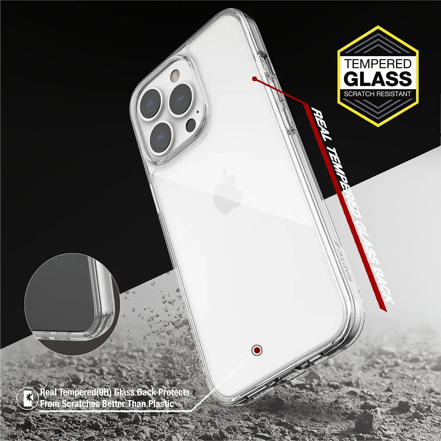 X-Doria iPhone 13/13 Pro Raptic Tempered Glass, Clear