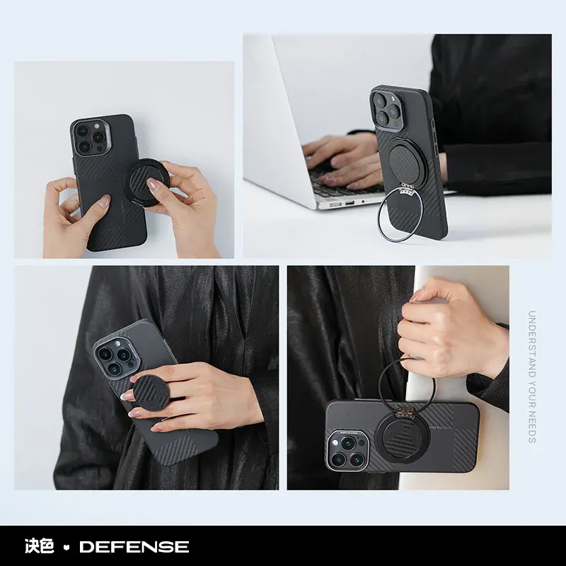 x-doria Defense Magnetic Ring Stand, Mondrian Black