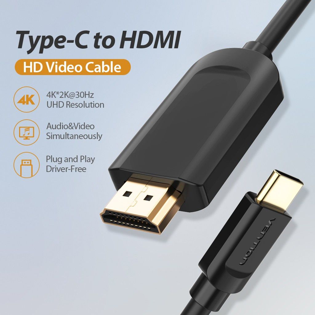 Vention Type-C To HDMI Cable 2M Black