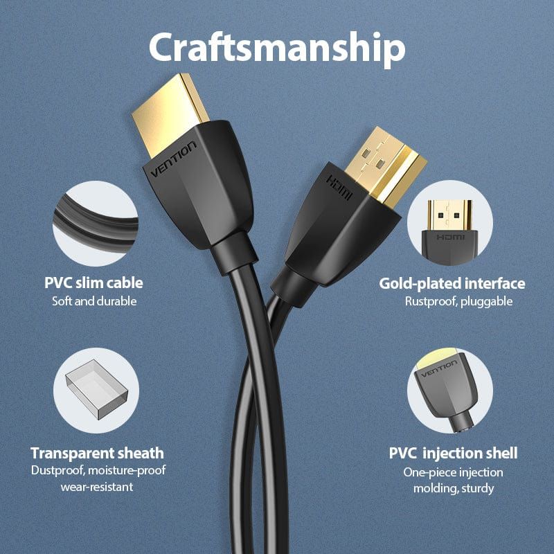 Vention HDMI Cable 4K Ultra Slim HDMI 2.0