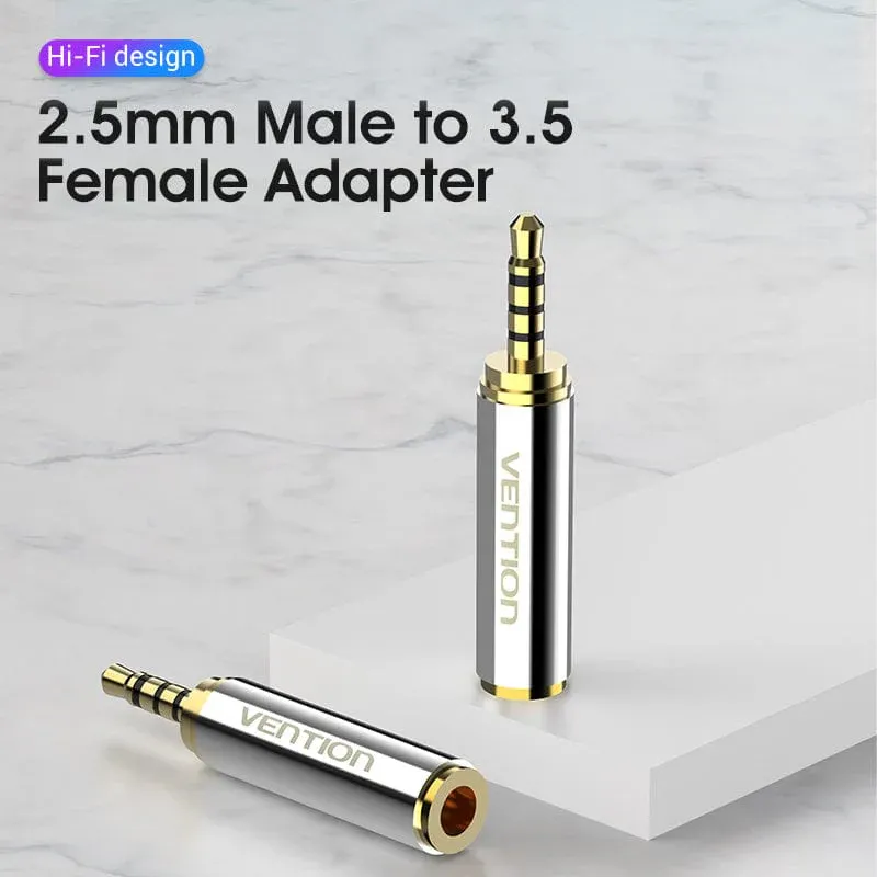 Vention Audio Adapter 3.5mm Female to 2.5mm Male, Silver