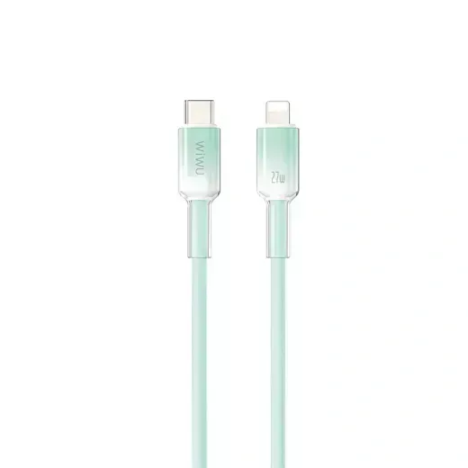WiWU C062 Neolink USB-C to Lightning Silicone Cable, 1M Green