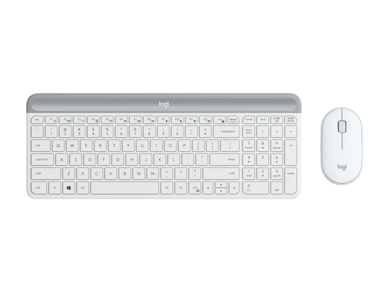 Logitech Slim Combo MK470 Keyboard, White