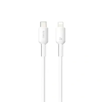 WiWU C062 Neolink USB-C to Lightning Silicone Cable, 2M White