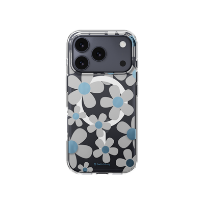 SwitchEasy iPhone 17 Pro Fleur M 3D Patterned Protective Case, Blue Gray