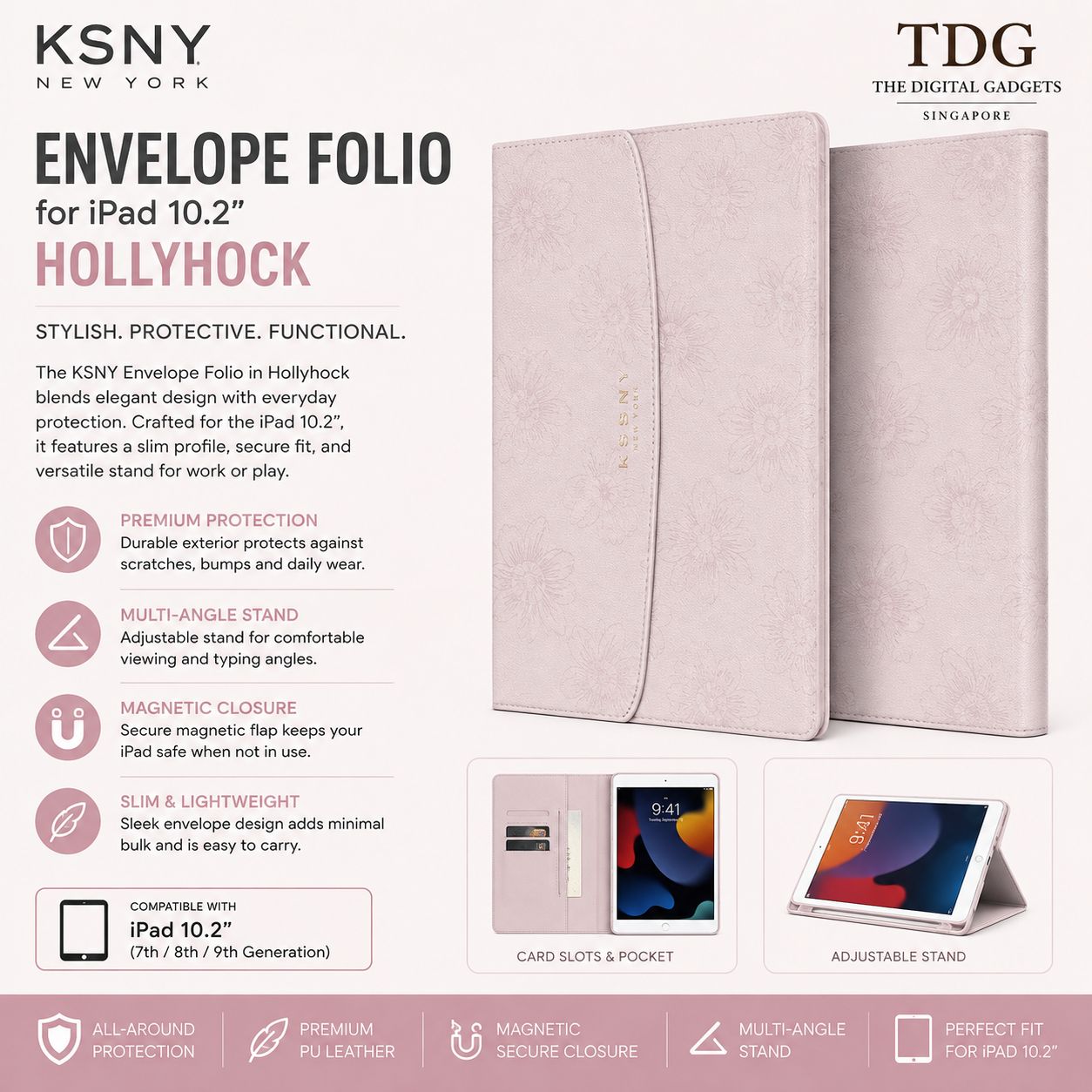 Kate Spade New York Envelope Folio Case for iPad 10.2" – Hollyhock