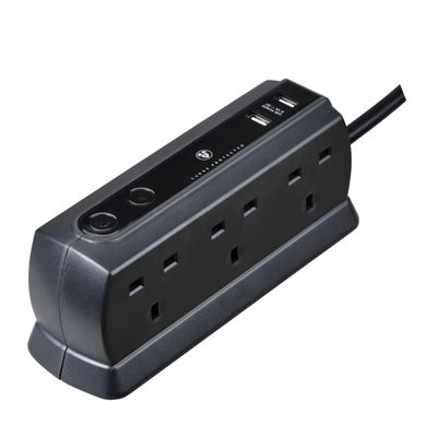 Masterplug 13A 6 Socket + 2 USB (2.1) Surged, Matt UP: S$119