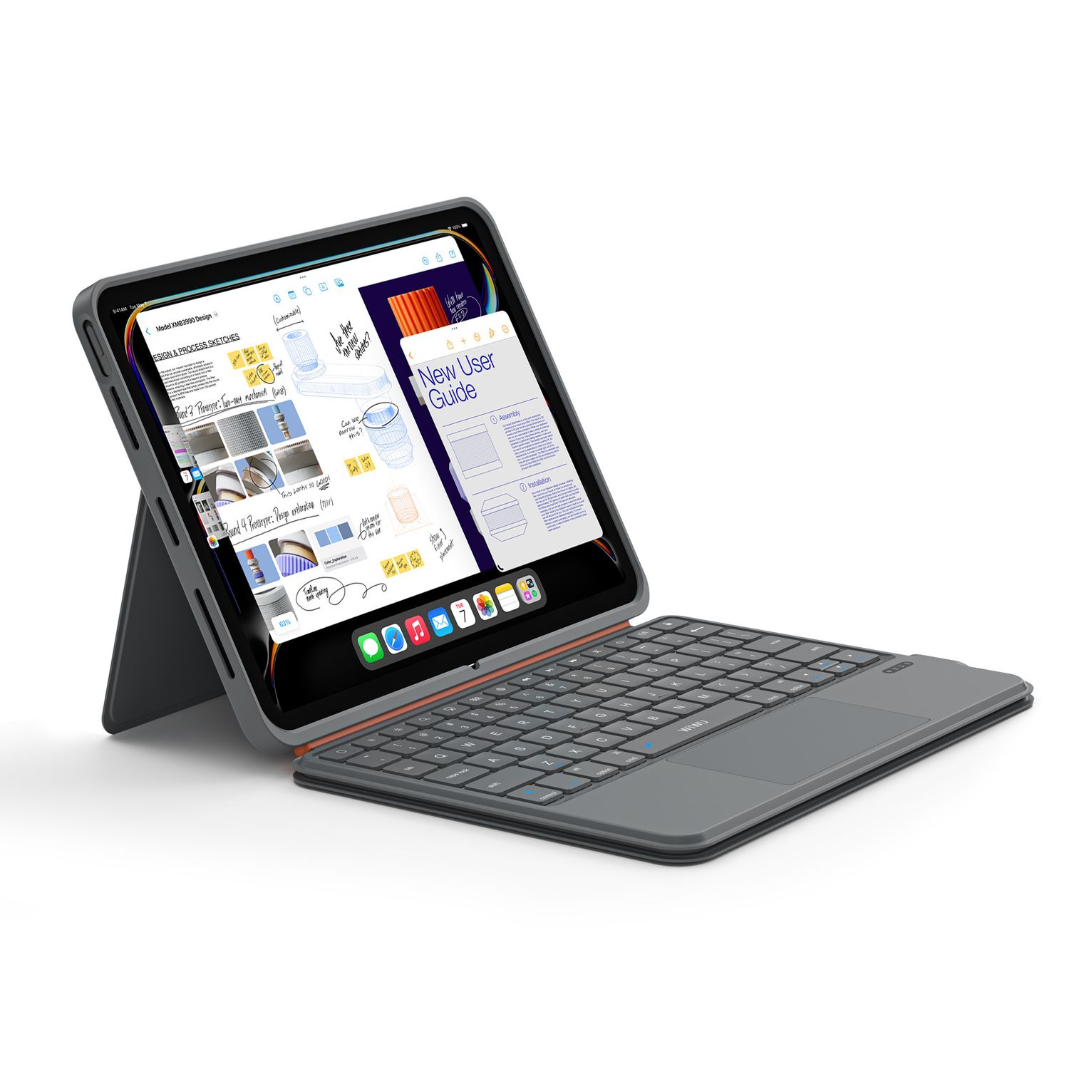 WiWU MK5 iPad Pro 11 Combo 3 in 1 Case+Cover+Keyboard, Grey