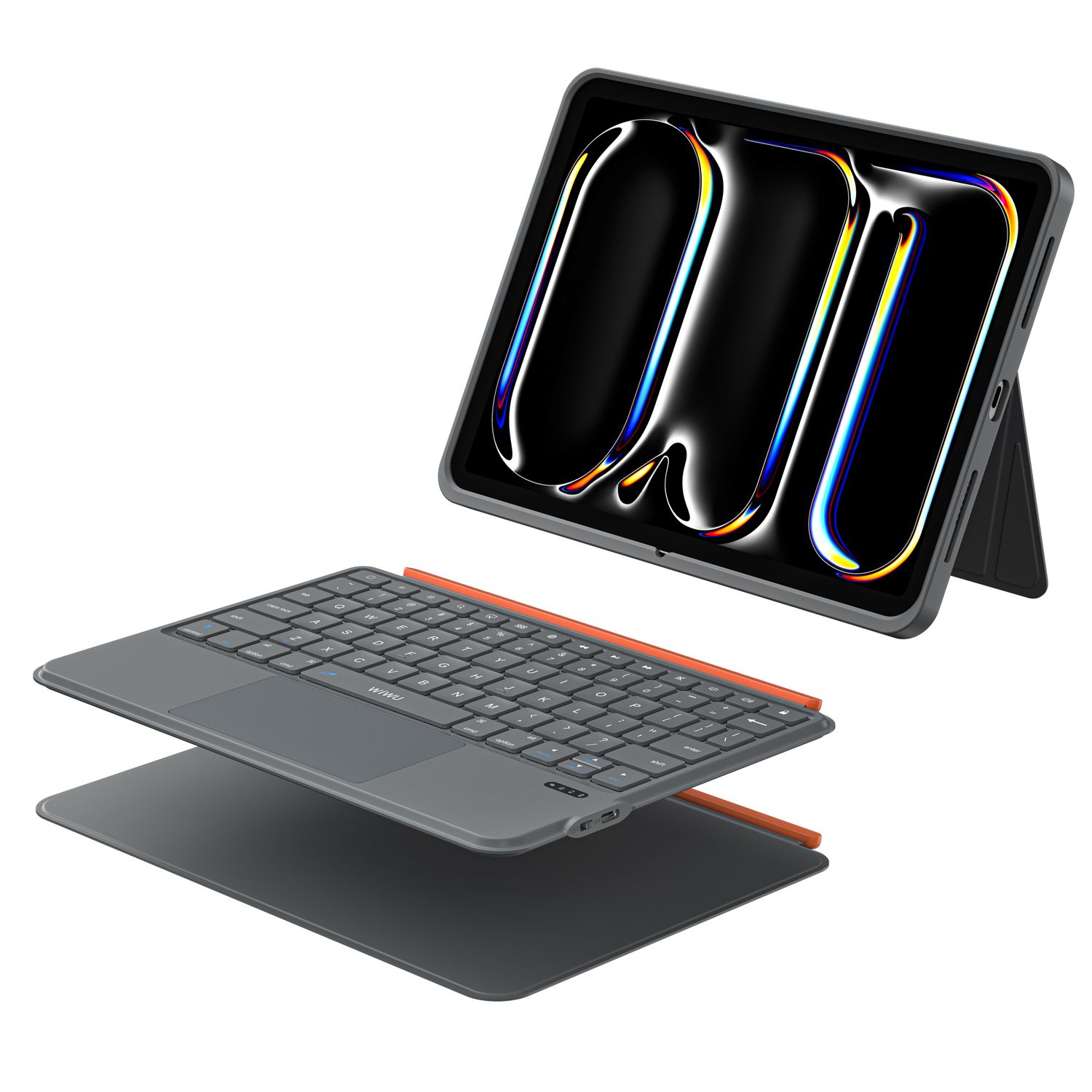 WiWU MK5 iPad Pro 11 Combo 3 in 1 Case+Cover+Keyboard, Grey