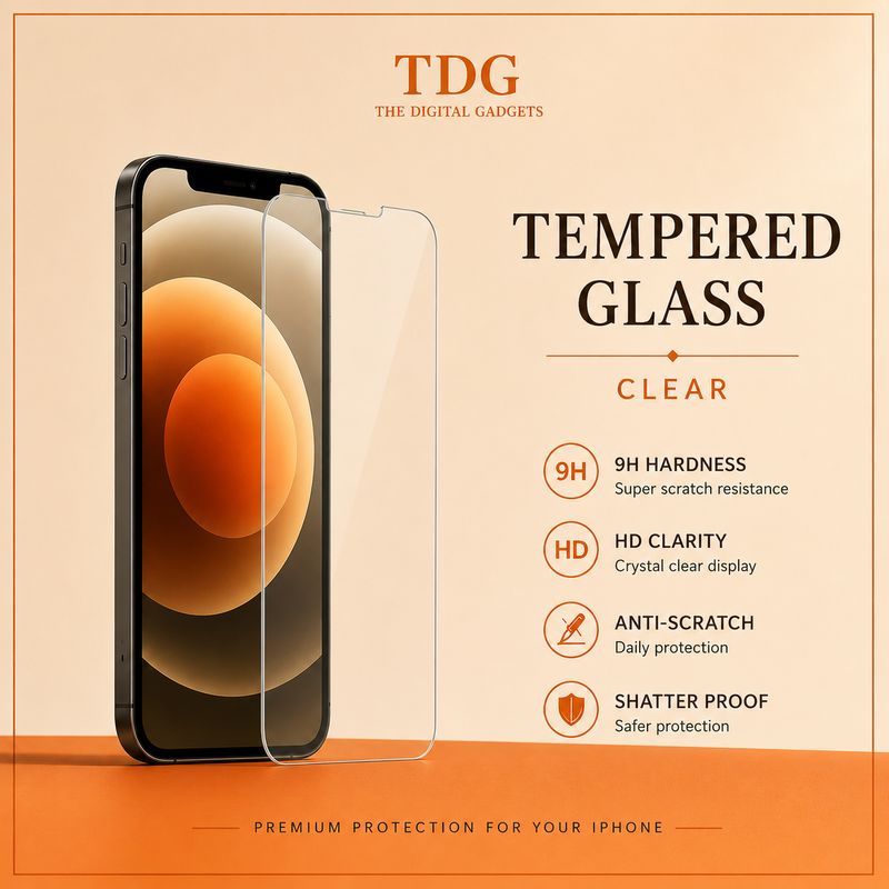 407415-TDG iPhone 12 Pro Max Tempered Glass, CLEAR