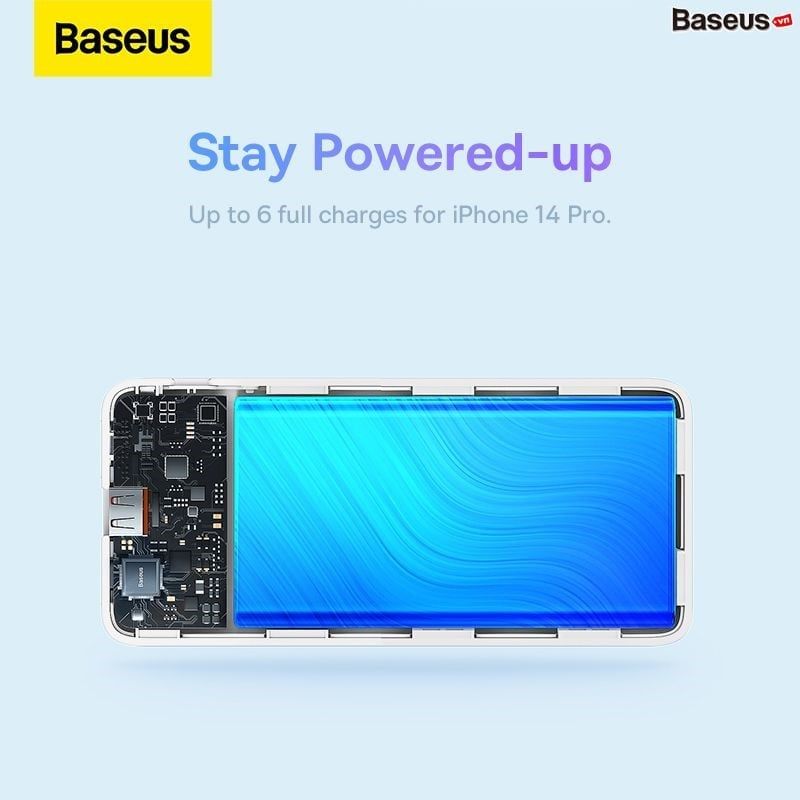 Baseus 20W Wireless Fast Charge Power Bank 10,000mAh GALAXY BLUE