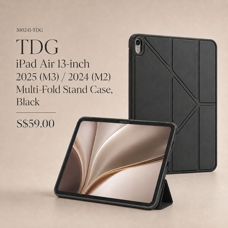 TDG iPad Casing 10.9inch (2022) A14/11inch (2025) A16, Black