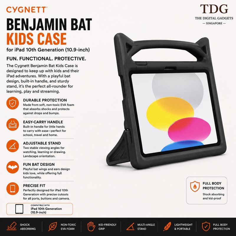 Cygnett Benjamin Bat Kids Case - iPad 10th