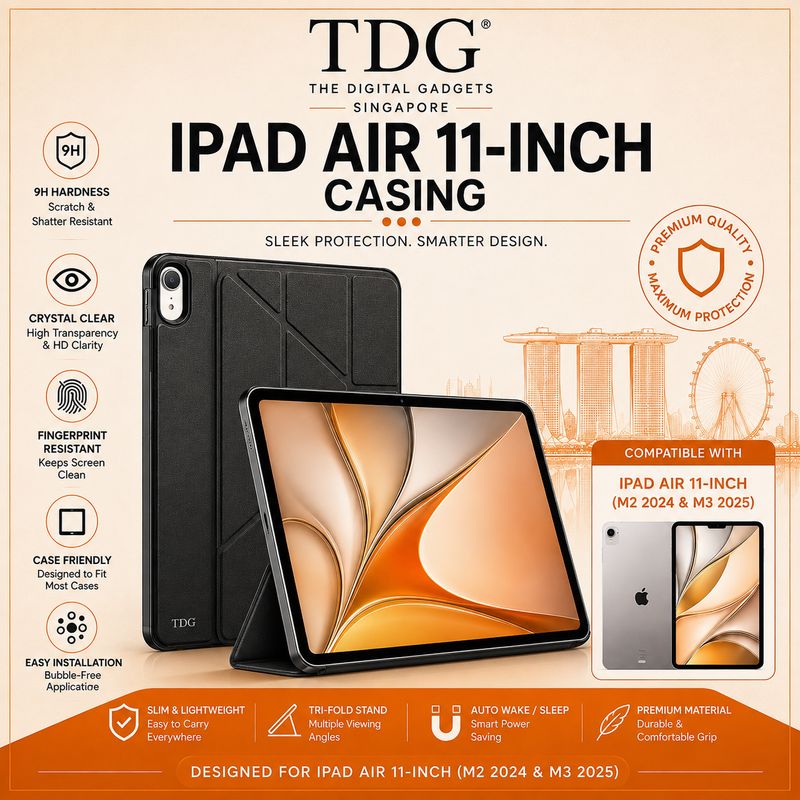 TDG iPad Air 11inch Casing, Black