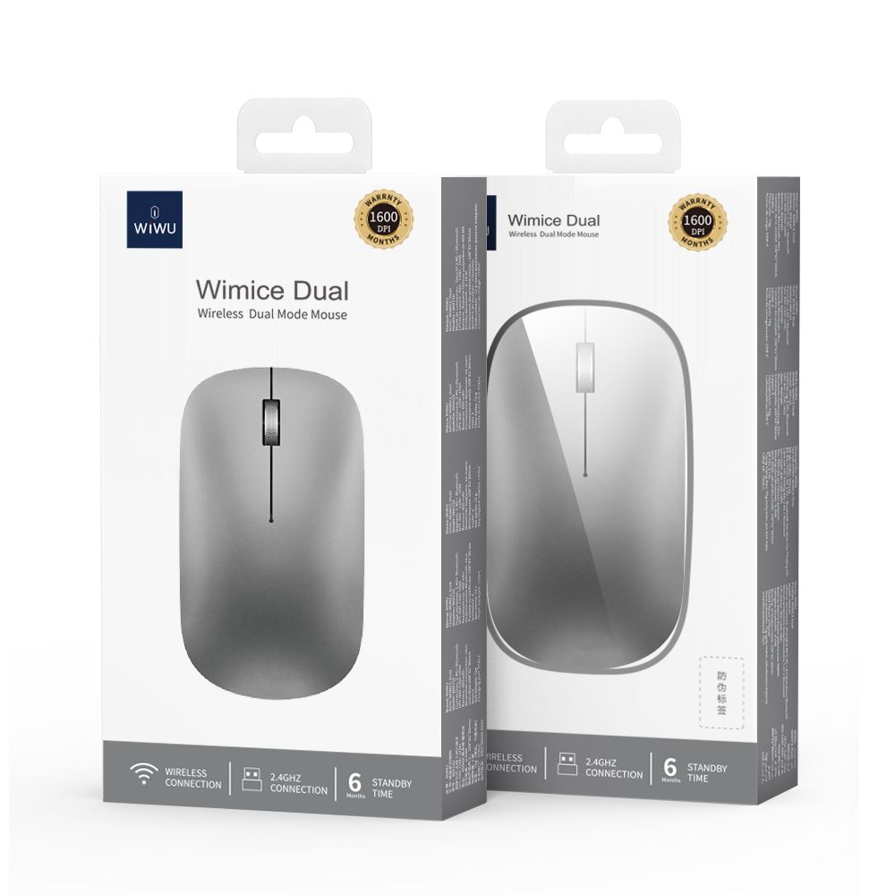 WiWU WM110 Wimice Dual Wireless Mose, Silver