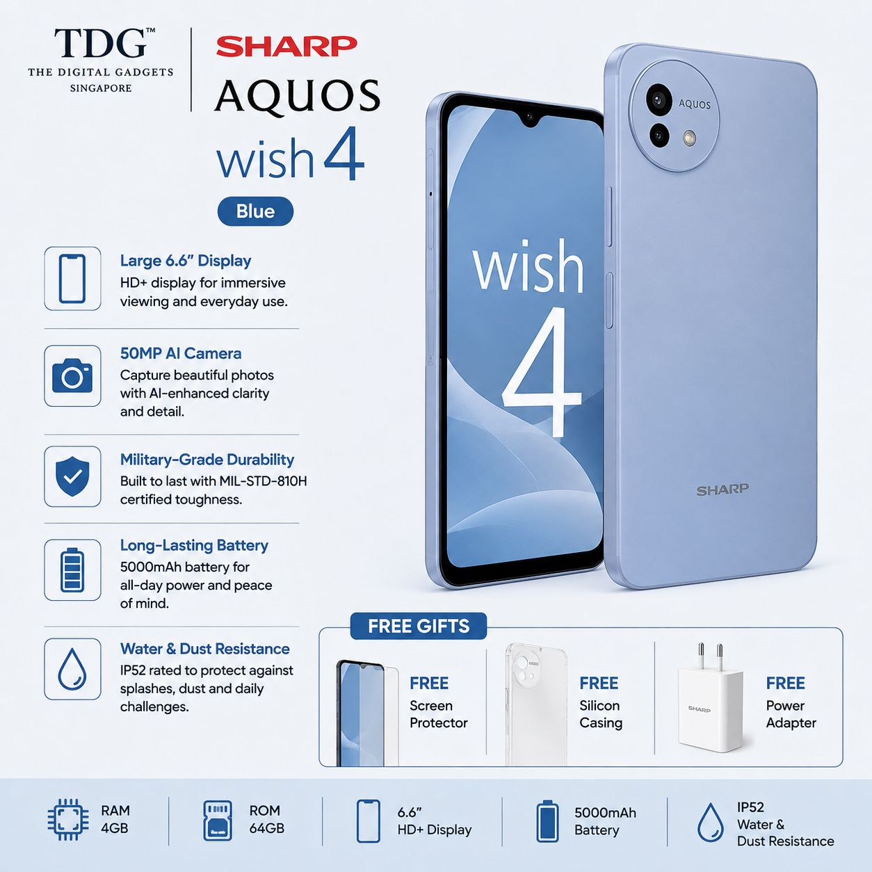 Sharp Aquos Wish4, Blue