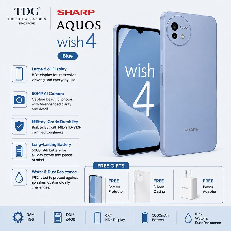 Sharp Aquos Wish4, Blue