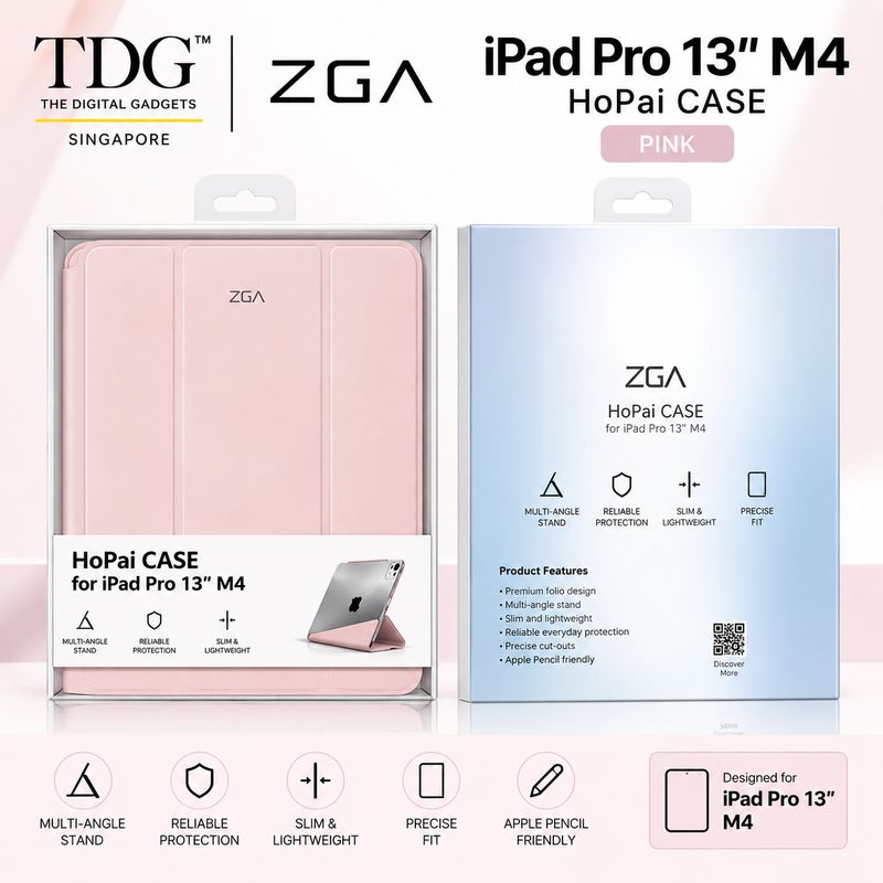 ZGA iPad Pro 13" M5/M4 HoPai Case, Pink