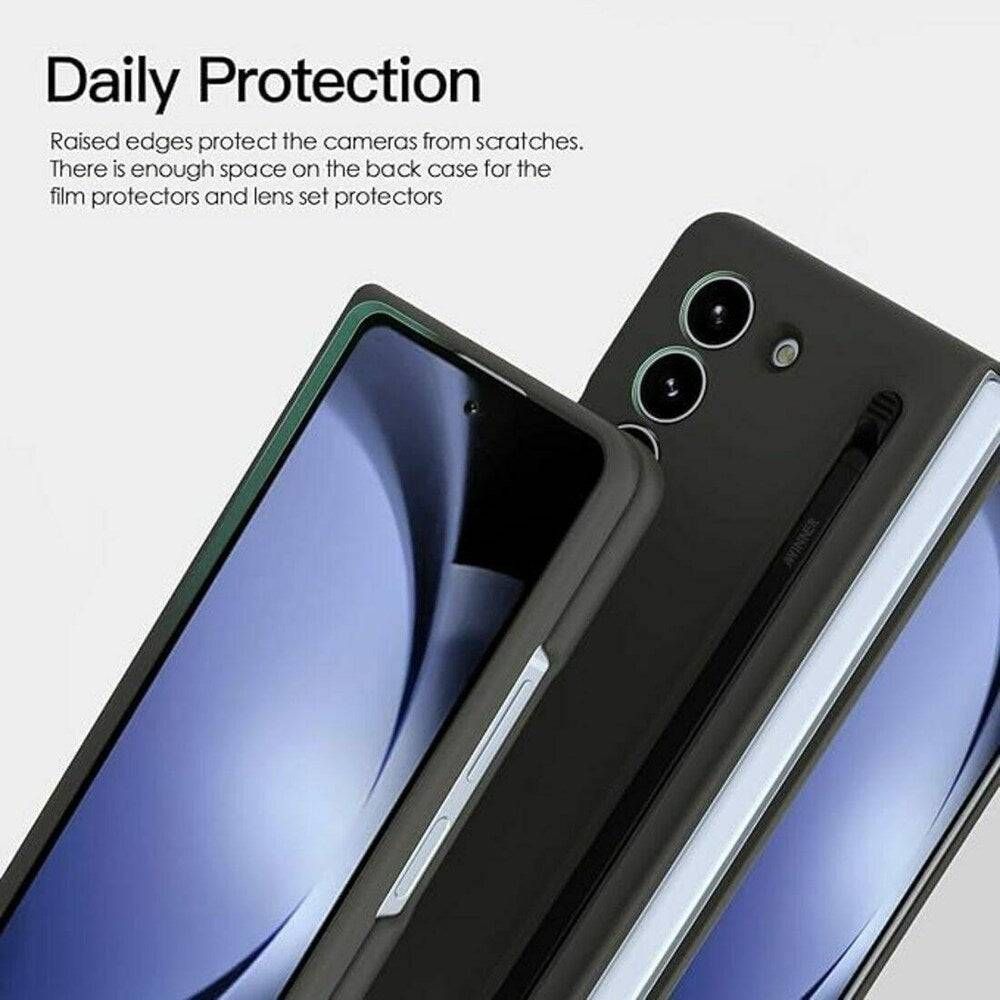 TDG Samsung Galaxy Z Fold 6 Case with Pencil Holder, Black