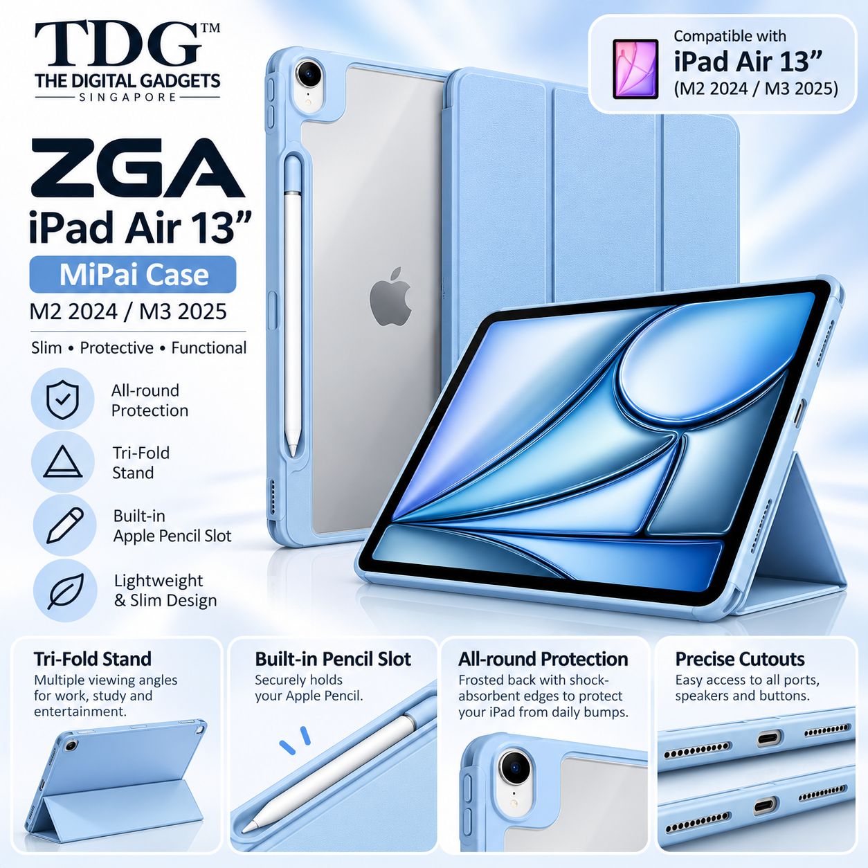 ZGA iPad Air 13 2024 MiPai Blue