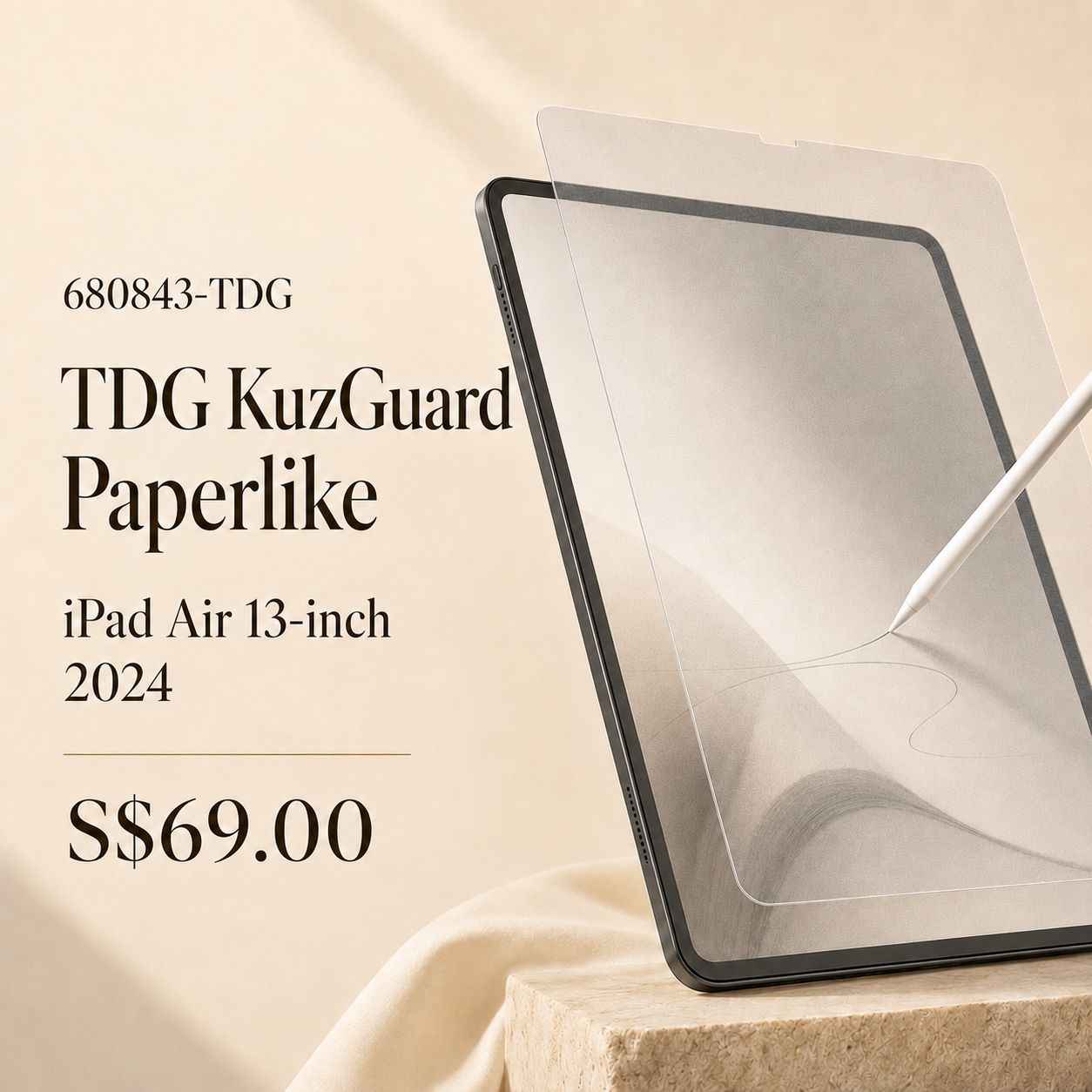 TDG KuzGuard Paperlike iPad Air 13 (2024)
