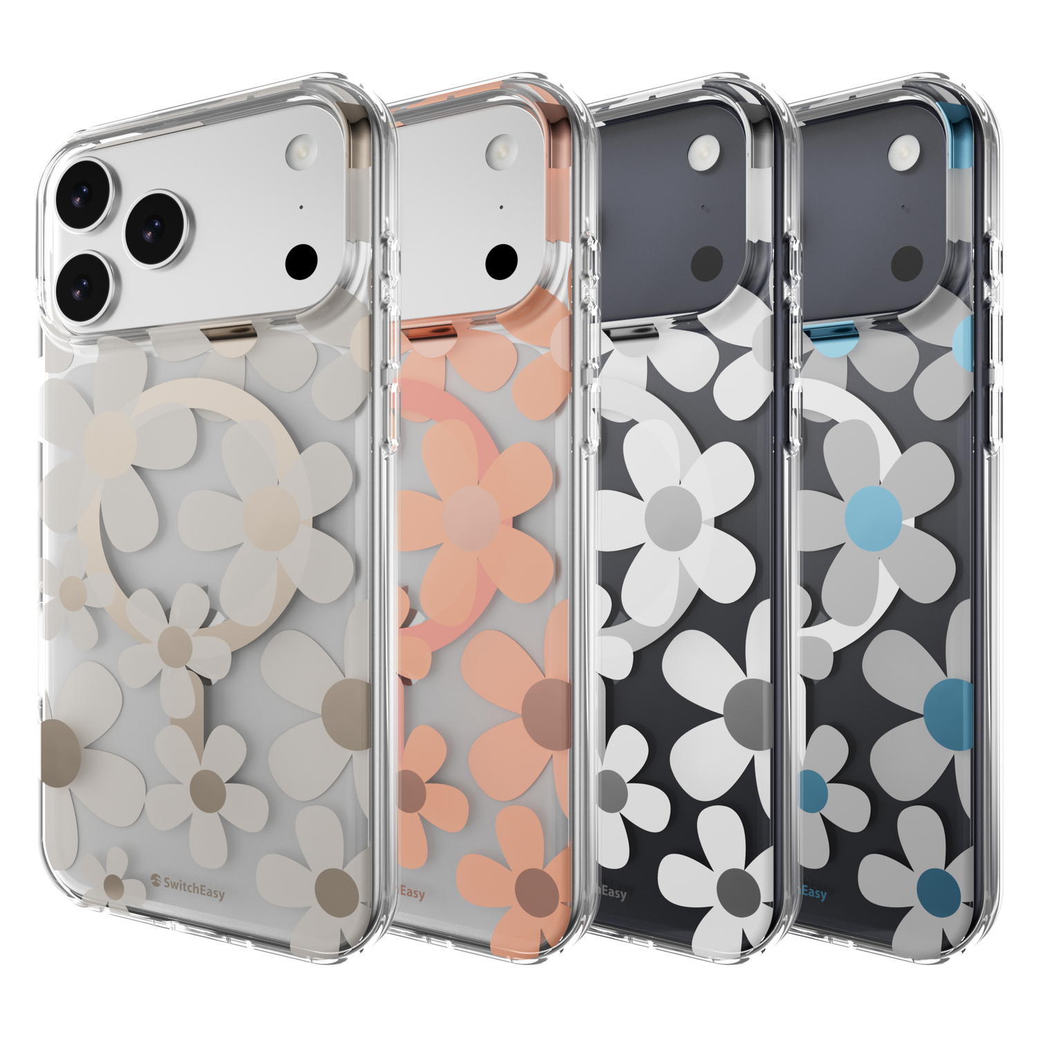 SwitchEasy iPhone 17 Pro Max Fleur M 3D Patterned, Blue Gray