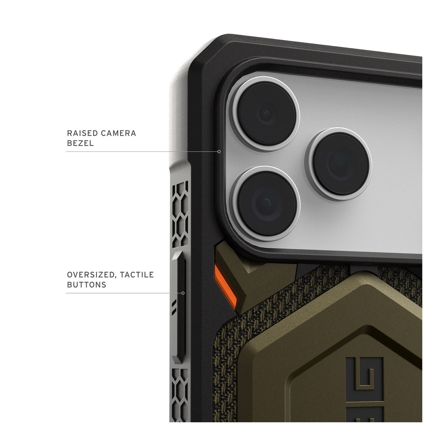 UAG iPhone 17 Pro Monarch Pro Case, Kevlar Element Green