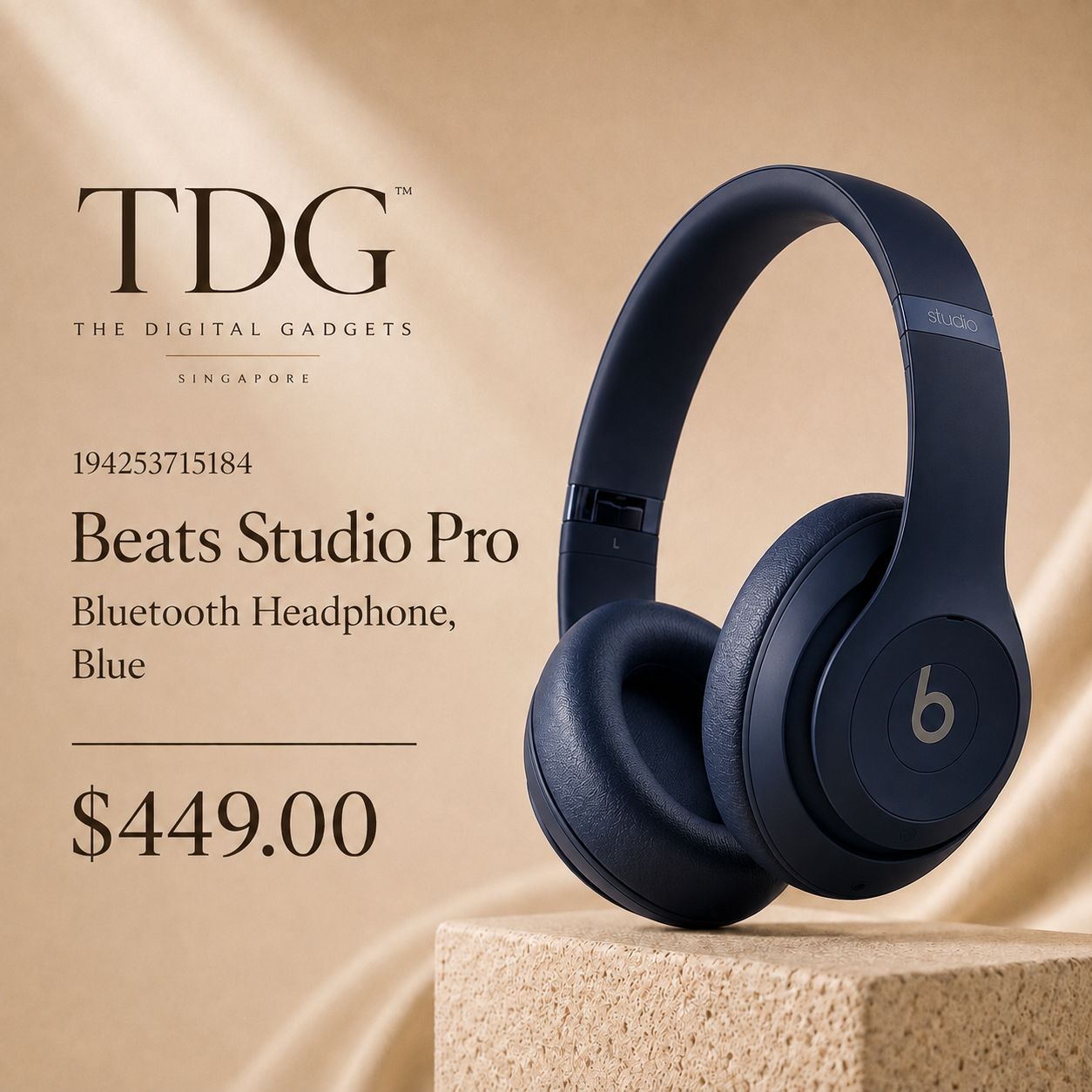 Beats Studio Pro Bluetooth Headphone, Blue