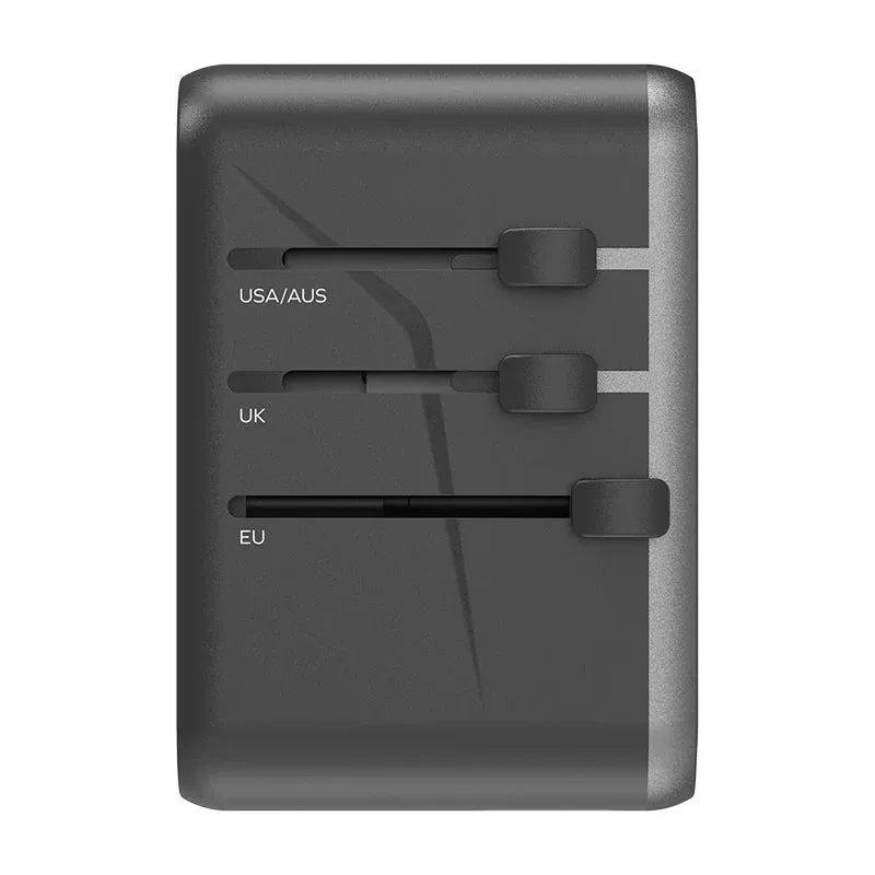 Momax UA8D 65W GaN 5-Port + AC Travel Adapter, Black