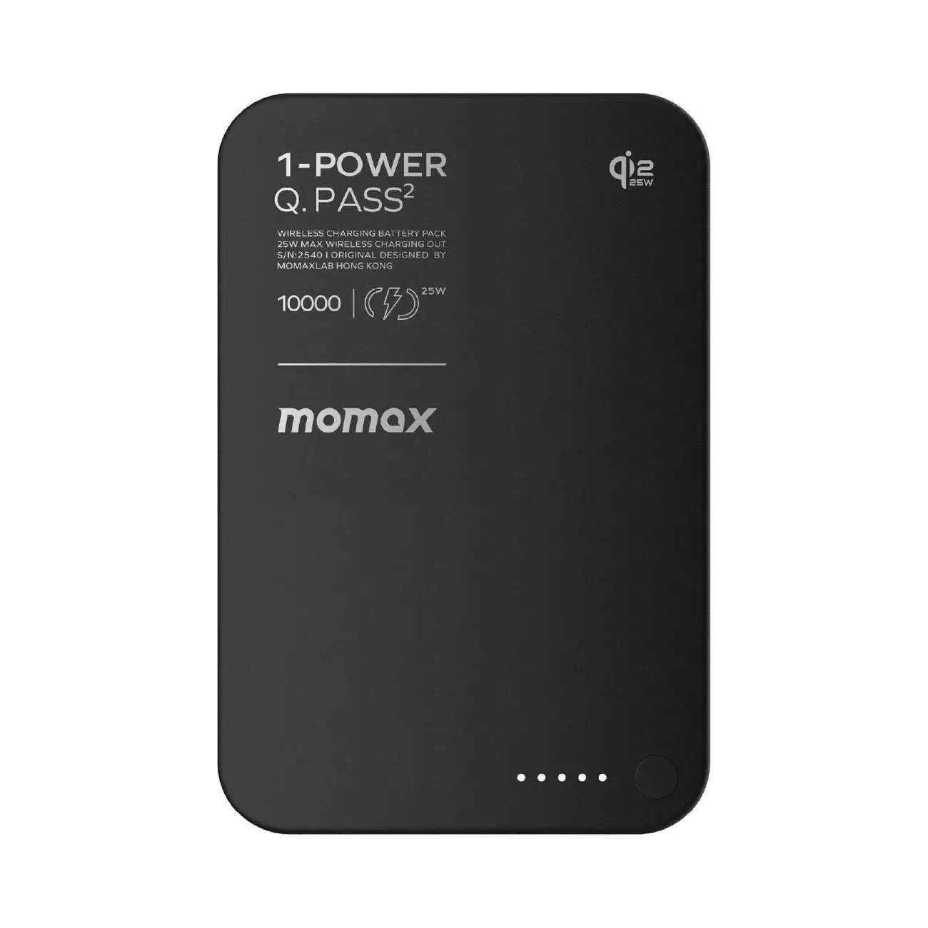 Momax Ultra+ Power Bank 20000mAh with USB-C Cable, Black