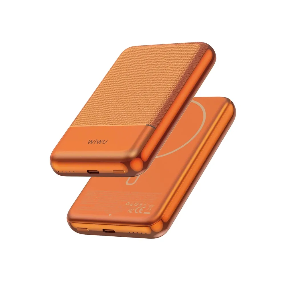 WiWU P089 Silver Seraph Alloy Unibody Power Bank 10000mAh, Orange