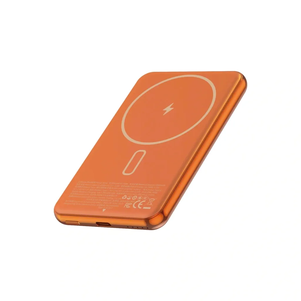 WiWU P088 Silver Seraph Alloy Unibody Power Bank 5000mAh, Orange