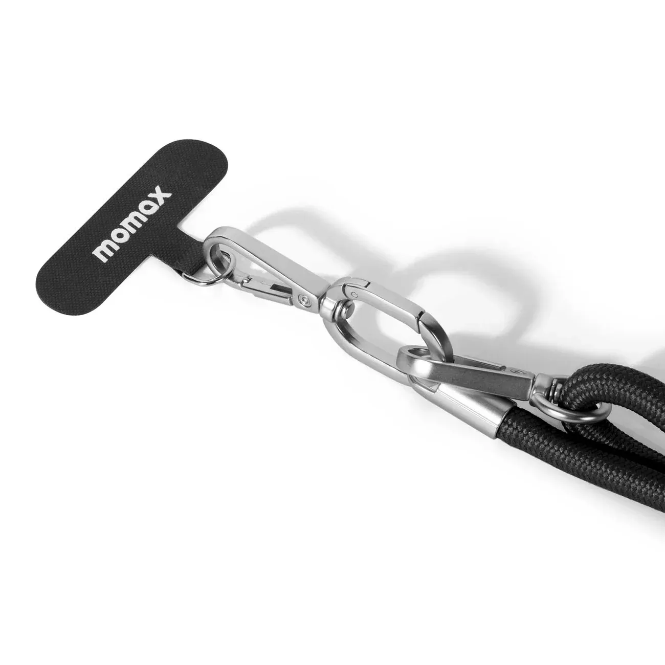 Momax SR39D Coard Cross-body Lanyard Strap, Black