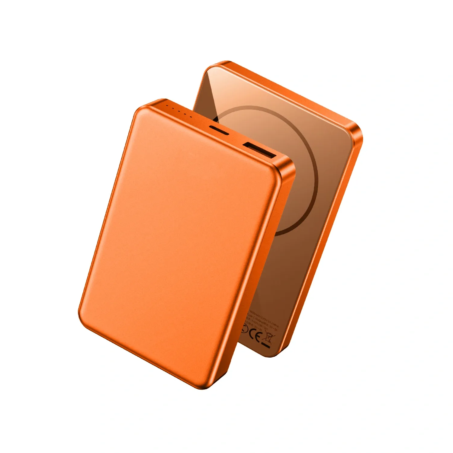 WiWU P15-1 Ultra Thin Magnetic Power Bank 10000mAh, Orange