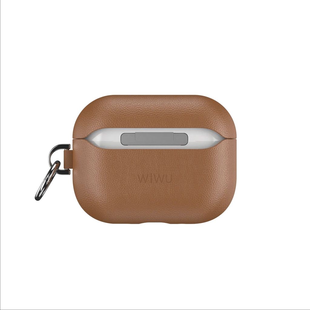 WiWU AirPods Pro 3 True Leather Case, Brown