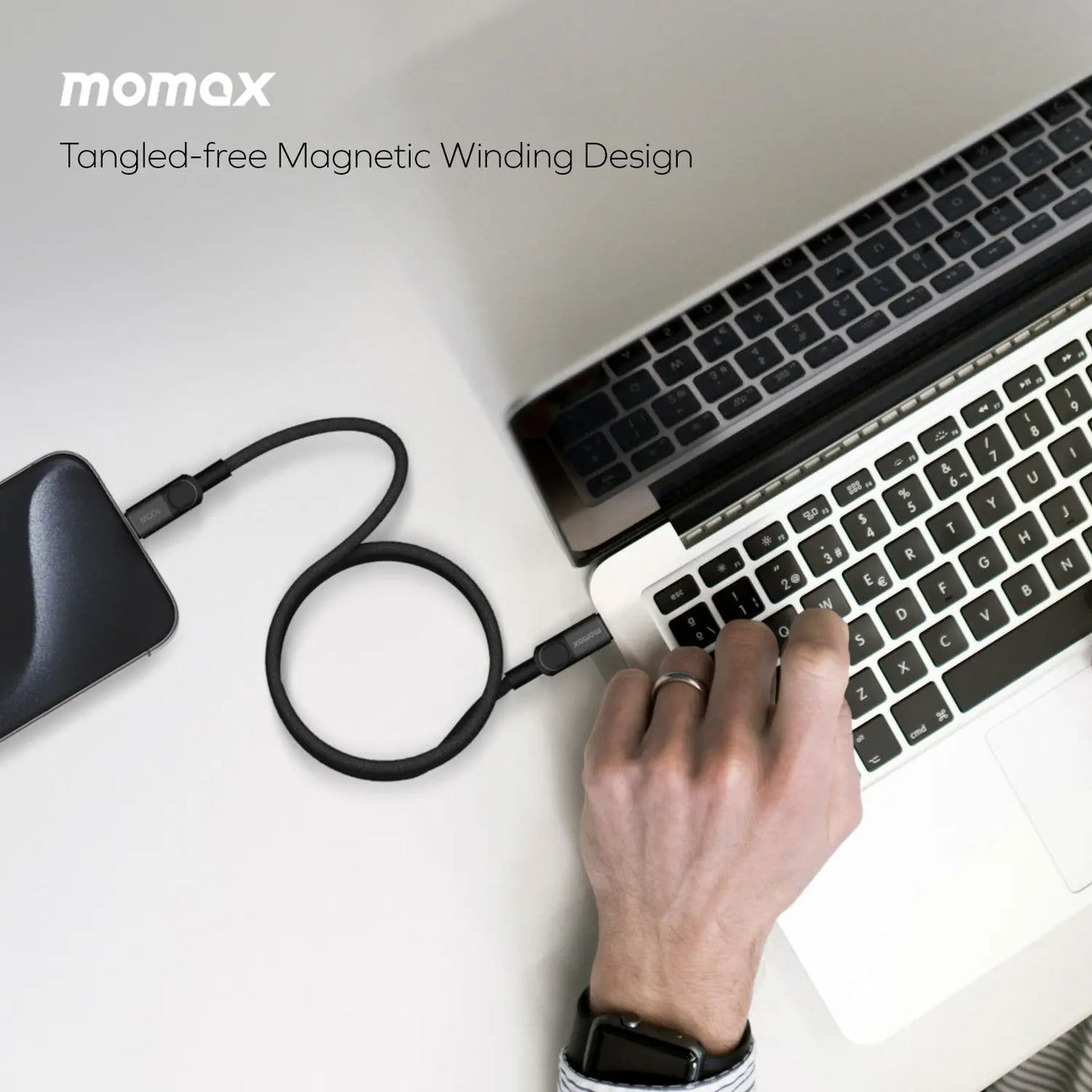 Momax DC16D Zero USB-C to USB-C Cable, 1M Black